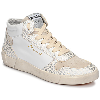 Chaussures Femme Baskets montantes Meline NK1409 Blanc / Croco