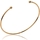 Les Iles Wallis et Futuna Bracelets Brillaxis Bracelet jonc ouvert  minimaliste doré Jaune
