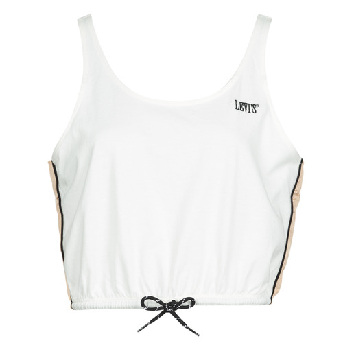 Vêtements Femme ellesse Kakifarvet t-shirt med logo Levi's GINGER NYLON PIECED TANK TOFU, TOASTED ALMOND & CAVIAR Blanc / Beige