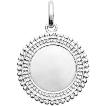 Montres & Bijoux Femme Pendentifs Brillaxis Pendentif  médaille ronde argent stylisée Blanc