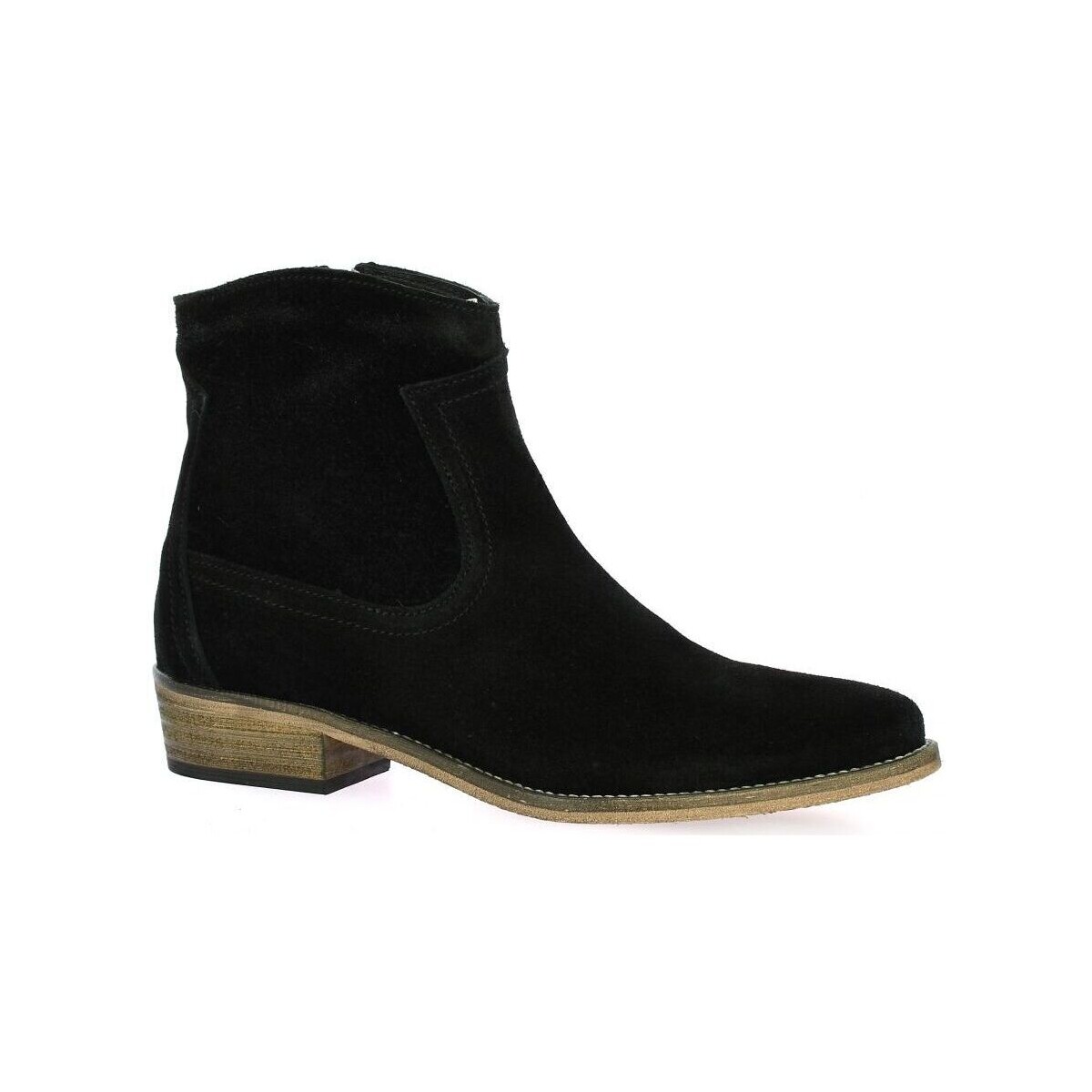 Chaussures Femme Bottes So Send Boots cuir velours Noir