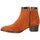 Chaussures Femme Boots So Send Boots cuir velours  rouille Orange
