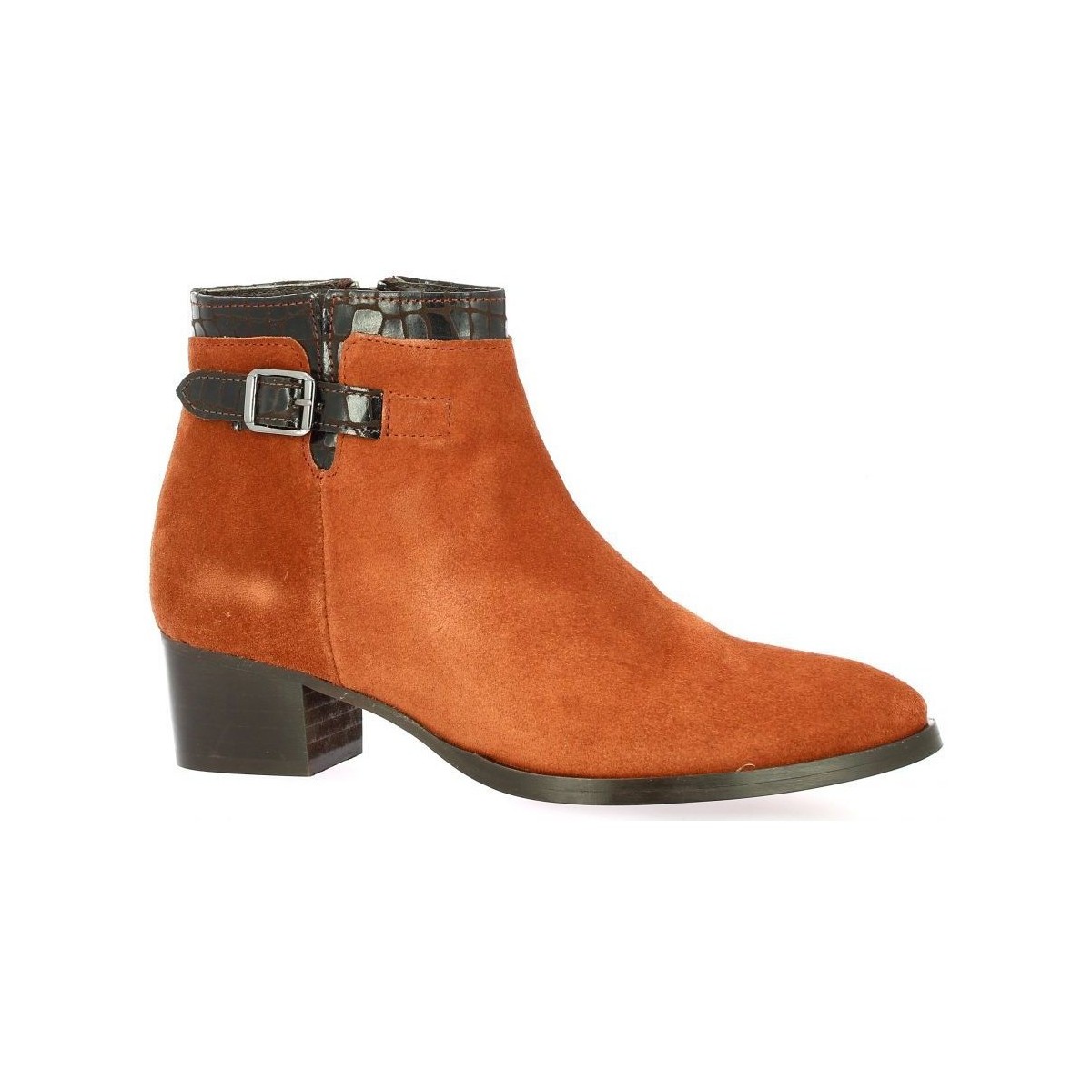 Chaussures Femme Boots Sandals So Send Boots Sandals cuir velours  rouille Orange