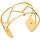 Montres & Bijoux Femme Bracelets Les Georgettes Manchette  Tresse dorée 25 mm Jaune