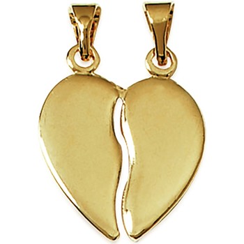 pendentifs brillaxis  pendentif  coeur secable plaqué or 