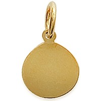 Montres & Bijoux Femme Pendentifs Brillaxis Pendentif  plaque ronde dorée 10 mm Jaune