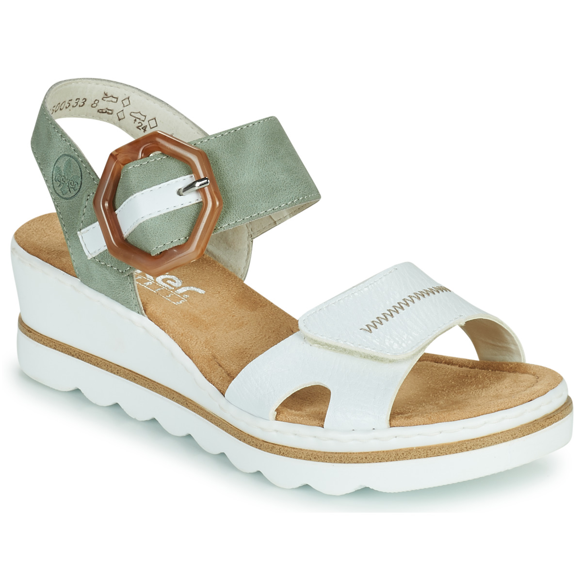 Rieker SOLLA Vert / Blanc - Livraison Gratuite | Spartoo ! - Chaussures Sandale  Femme 69,95 €