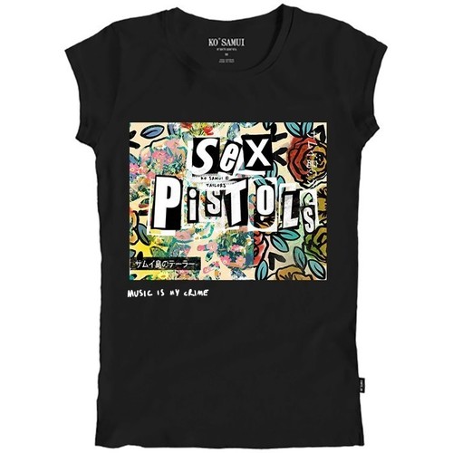 Vêtements Femme T-shirts & Polos Ko Samui Tailors Sex Pistols Music T-Shirt Noir  KSUTB 809 PIST Noir