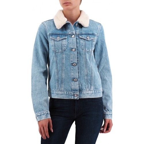 Replay Veste en jean et peau de mouton Eco Bleu RPYWA7 Bleu - Vêtements Vestes  Femme 84,50 €