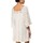 Vêtements Femme Robes longues Replay Robe plissee avec broderie en dentelle blanche Blanc