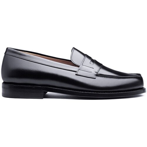 Chaussures Homme Mocassins Finsbury Shoes detail COLLEGE Noir