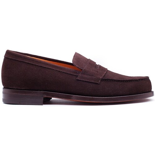Chaussures Homme Mocassins Finsbury red Shoes COLLEGE Marron