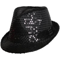 Accessoires textile Chapeaux Chapeau-Tendance Chapeau de fête paillettes Noir