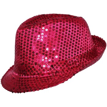 Accessoires textile Chapeaux Chapeau-Tendance Chapeau de fête paillettes Rose fushia