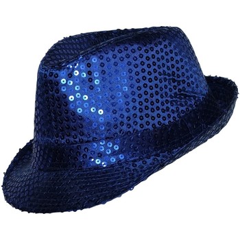Accessoires textile Chapeaux Chapeau-Tendance Chapeau de fête paillettes Bleu roi