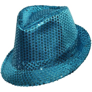 Accessoires textile Chapeaux Chapeau-Tendance Chapeau de fête paillettes Bleu turquoise