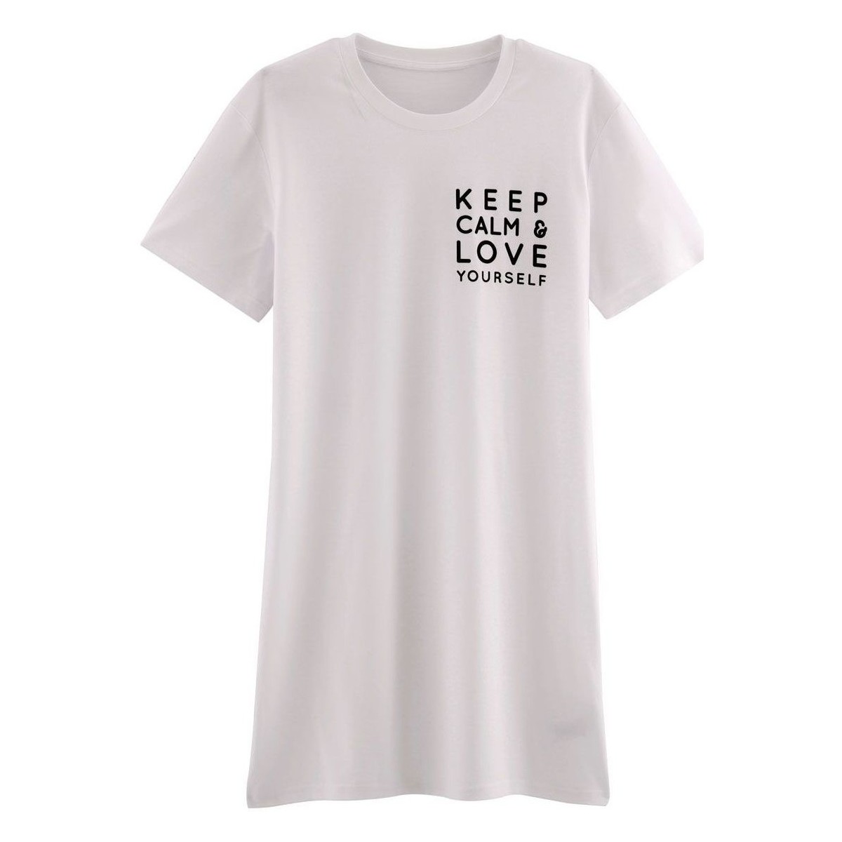 Vêtements Femme Pyjamas / Chemises de nuit Pomm'poire Big t-shirt KEEP CALM Blanc