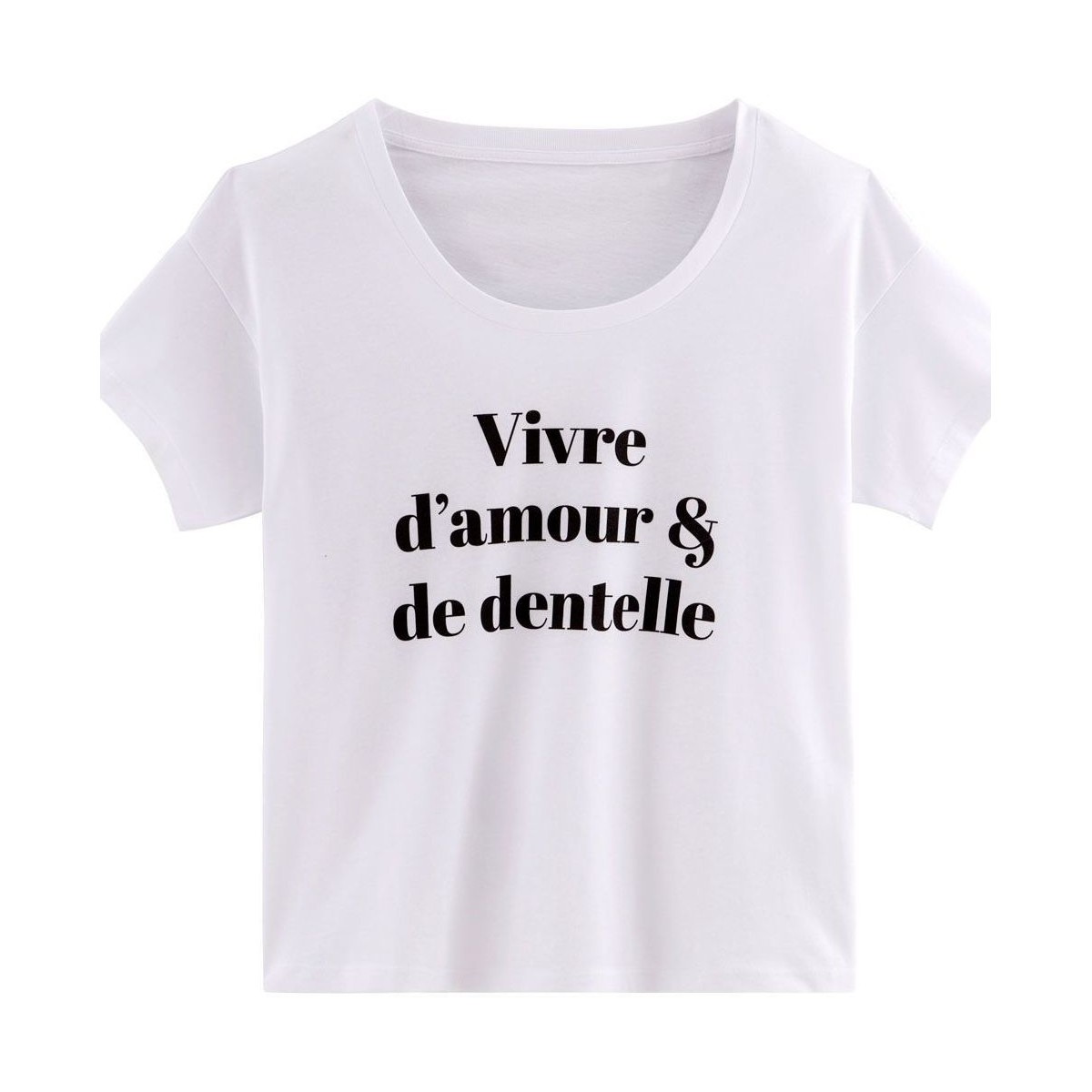 Vêtements Femme Pyjamas / Chemises de nuit Pomm'poire T-shirt VIVRE D'AMOUR Blanc