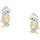 Montres & Bijoux Femme Boucles d'oreilles Cleor Boucles d'oreilles en or 375/1000 et diamant Multicolore