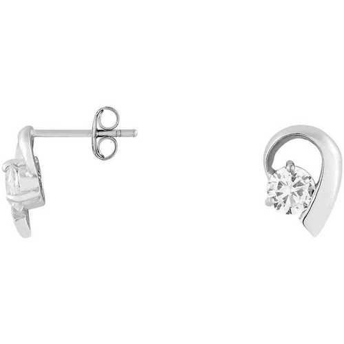 Montres & Bijoux Femme Boucles d'oreilles Cleor Boucles d'oreilles en silver 925/1000 et zircon Argenté