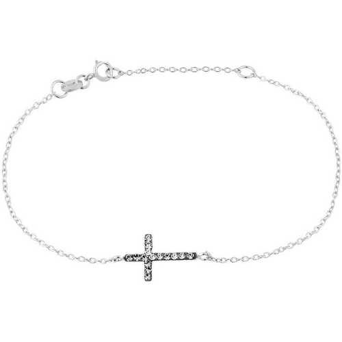 Lune Et Lautre Femme Bracelets Cleor Bracelet en argent 925/1000 et cristal Argenté