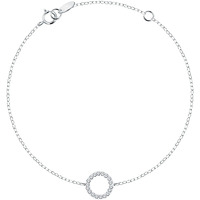 Montres & Bijoux Femme Bracelets Cleor Bracelet  en Argent 925/1000 et Cristal Blanc