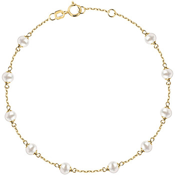 Boucles Doreilles En Laiton Femme Bracelets Cleor Bracelet en or 375/1000 et perle de culture Doré