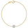 Montres & Bijoux Femme Bracelets Cleor Bracelet en argent 925/1000 et cristal Doré