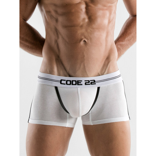 Sous-vêtements Homme Boxers Code 22 Slip Bain Multi-stripe Code22 Blanc