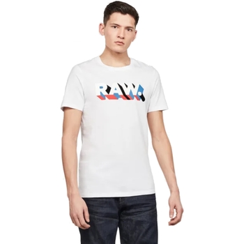 Vêtements Homme T-shirts manches courtes G-Star Raw D17112-336-110 WHITE Blanc