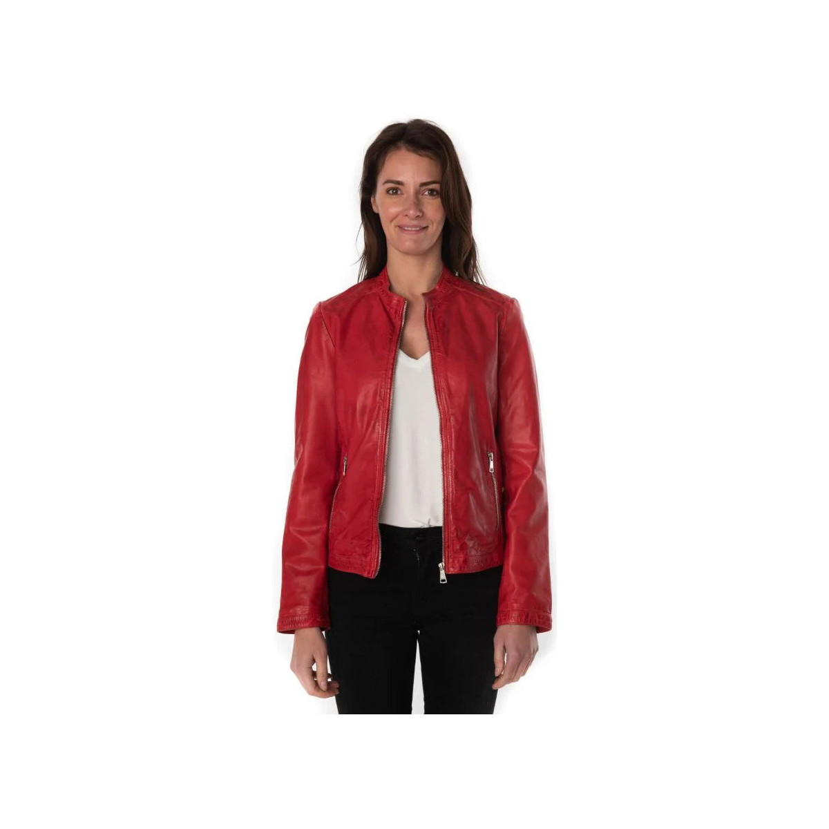 Vêtements Femme Vestes en cuir / synthétiques Redskins GOLDIE RETRO RED Rouge
