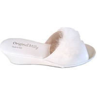 Chaussures Femme Mules Original Milly PANTOUFLE DE CHAMBRE MILLY - 102 BLANC Blanc