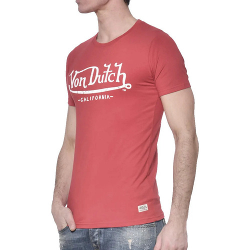 Vêtements Homme Koszulka Crewneck T-Shirt 214282 GS551 Von Dutch VD/TRC/LIFE Rouge