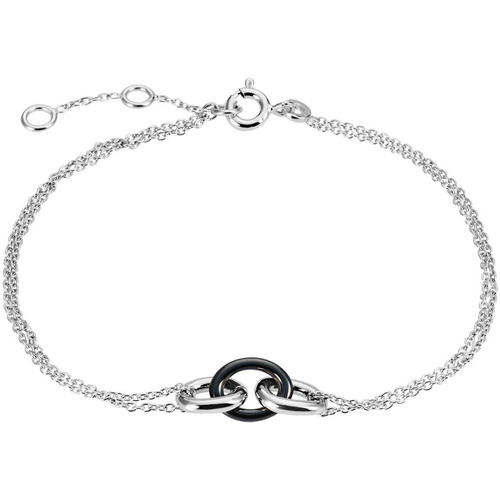 Bracelet En Acier Et Perle De Femme Bracelets Cleor Bracelet en argent 925/1000 et céramique Argenté