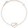 Montres & Bijoux Femme Bracelets Cleor Bracelet en argent 925/1000 et zircon Rose