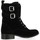 Chaussures Femme Slip Impact Rangers cuir velours Noir