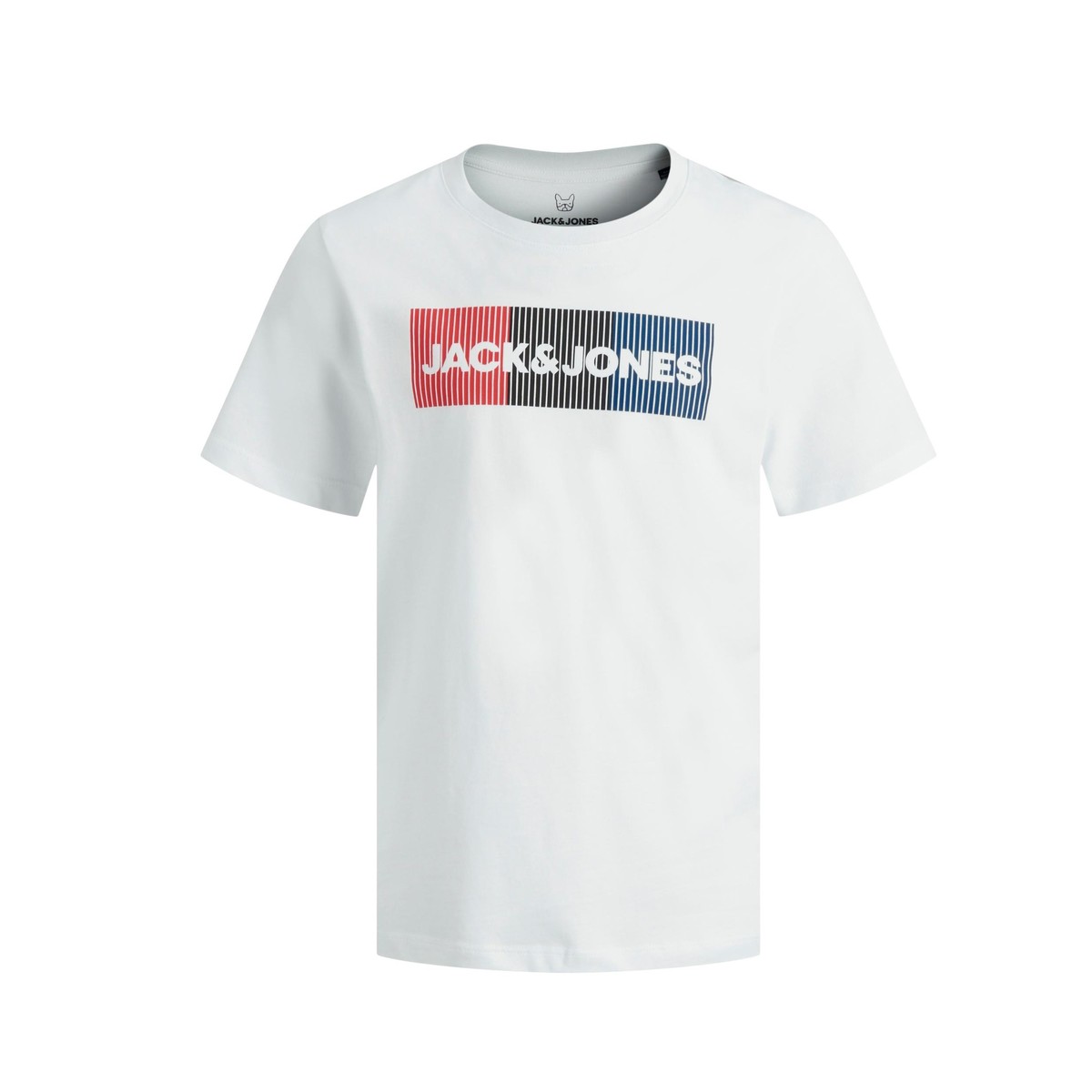 Vêtements Garçon T-shirts manches courtes motif-print long-sleeve shirt Blue JJECORP LOGO PLAY TEE Blanc