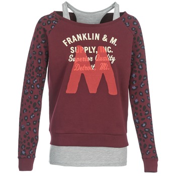 Vêtements Femme Sweats Franklin & Marshall MANTECO Bordeaux / Gris