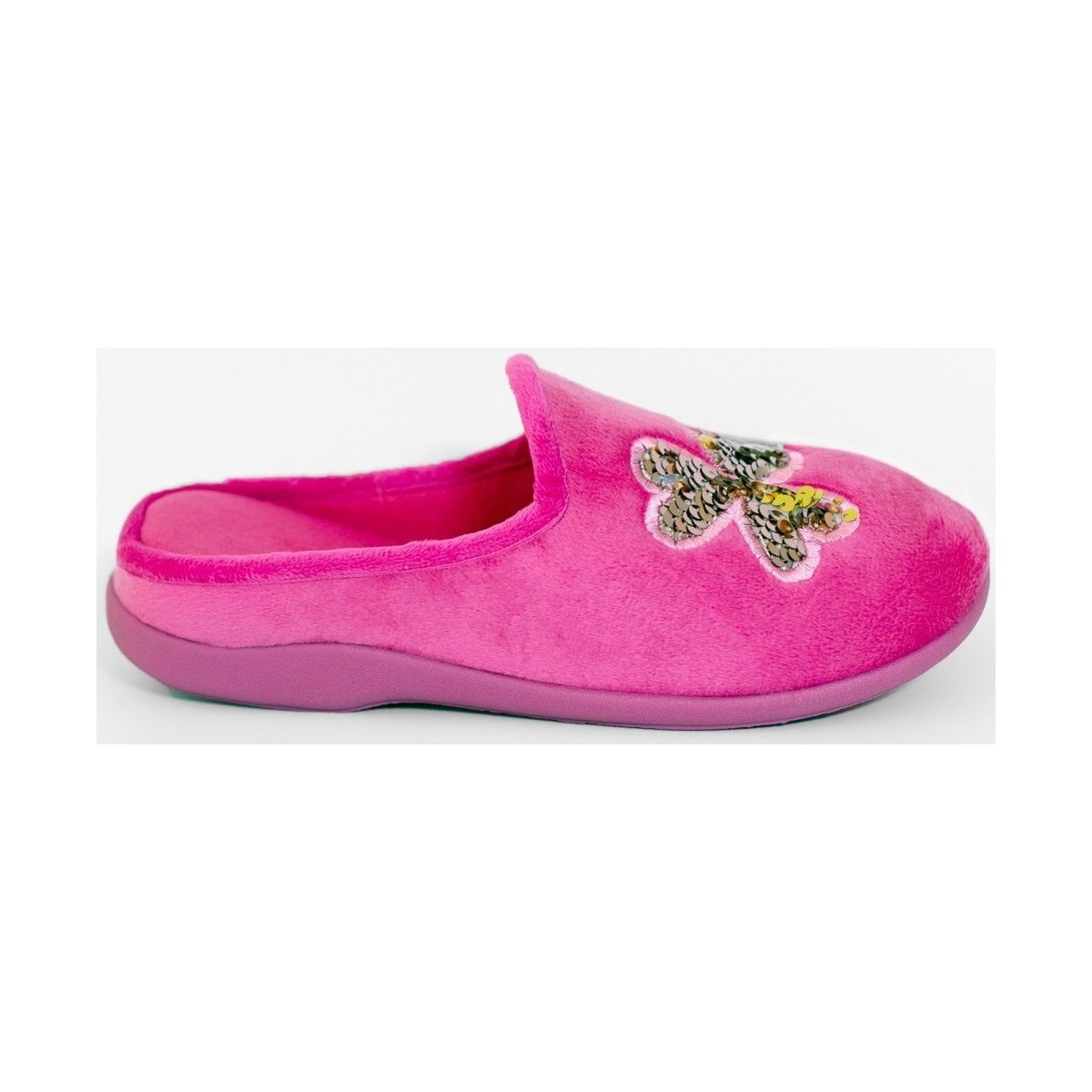 Chaussures Femme Chaussons Kebello Chaussons à motifs paillettes Rose F Rose