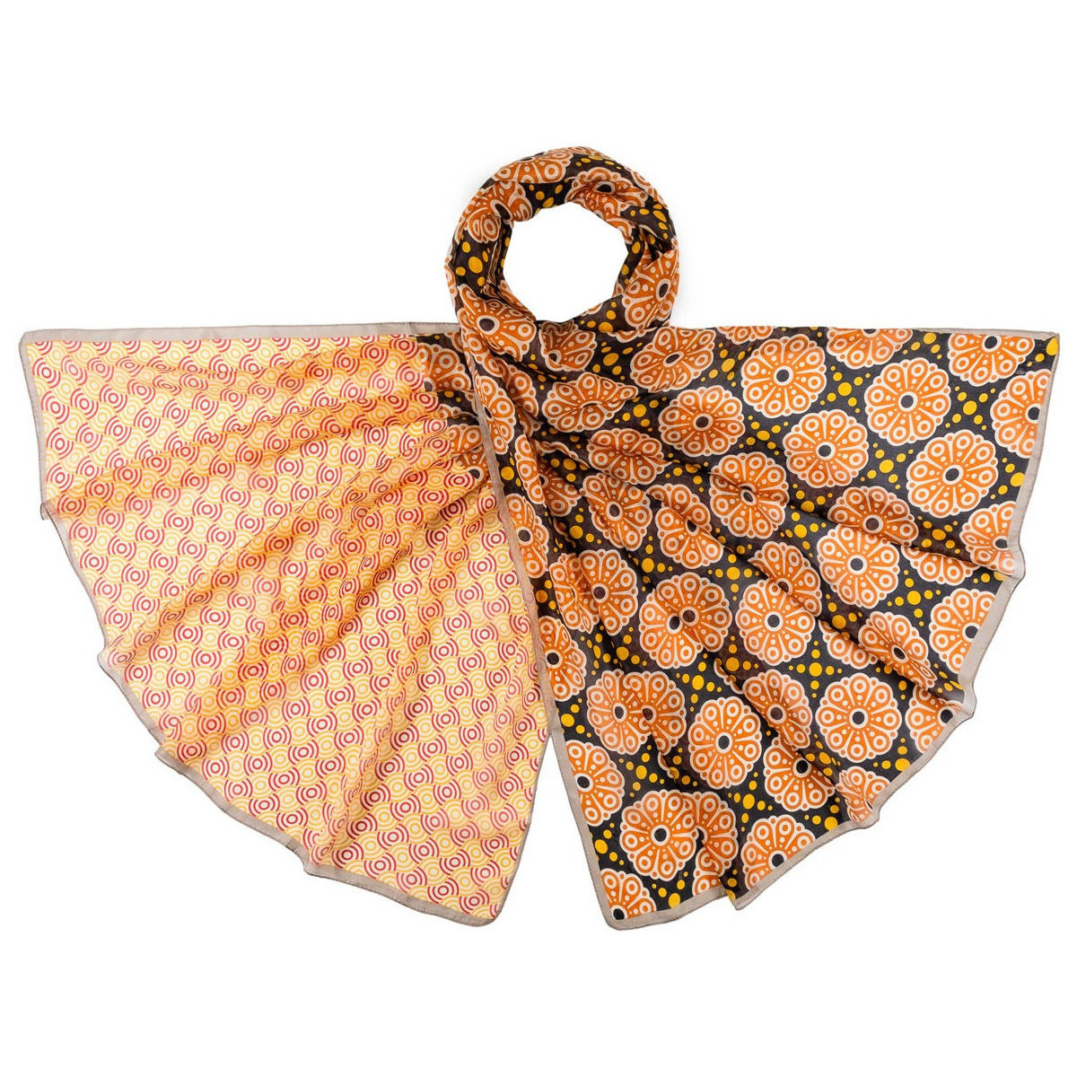 Accessoires textile Femme Je suis NOUVEAU CLIENT, je crée mon compte Etole soie Manao Orange
