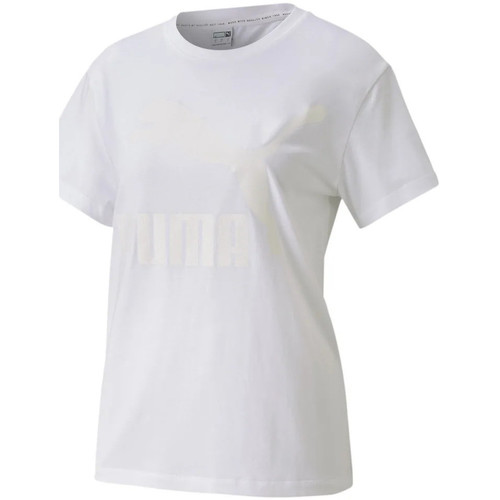 Vêtements Femme T-shirts manches courtes qui Puma 597618-52 Blanc