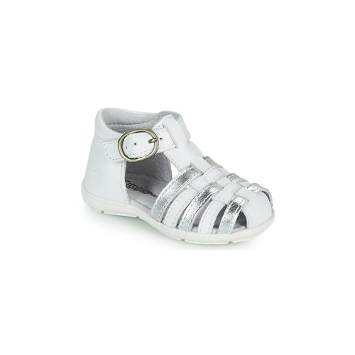 Chaussures Fille Sandales et Nu-pieds Citrouille et Compagnie RINE Blanc / Argent