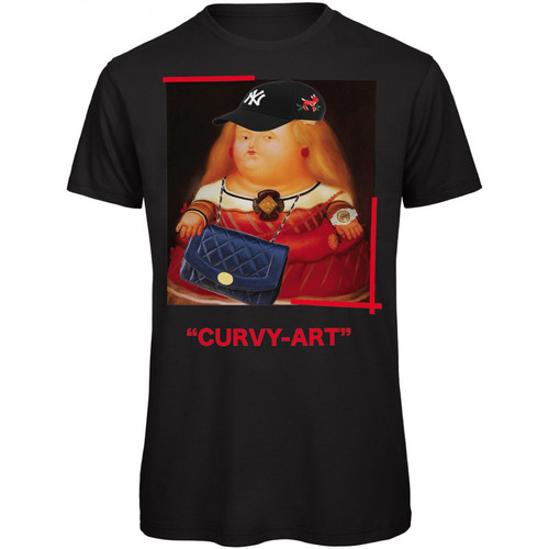 Vêtements Femme T-shirts manches courtes Openspace Curvy art Noir