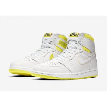 Chaussures Baskets montantes Nike Air Jordan 1 High First Class Flight White/Yellow