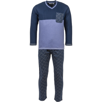 Vêtements Homme Pyjamas / Chemises de nuit Christian Cane Pyjama long coton Bolivar Bleu