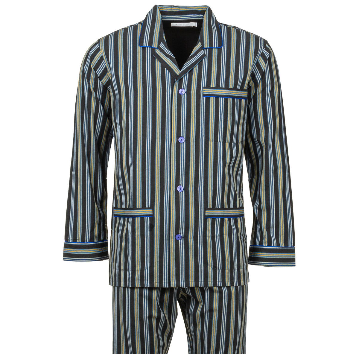Vêtements Homme Pyjamas / Chemises de nuit Christian Cane Pyjama long coton Barri Noir