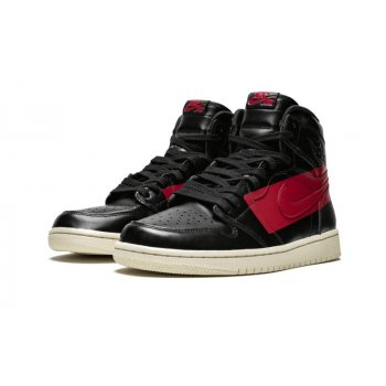 Chaussures Baskets montantes Nike Air Jordan 1 High Couture Defiant Black/Gym Red-Muslin