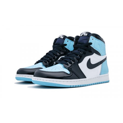 Nike Air Jordan 1 High UNC Patent Leather Obsidian/Blue Chill ...