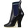 Chaussures Femme Bottines Vintage Boots en cuir Noir