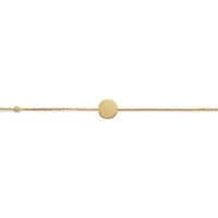 Montres & Bijoux Femme Bracelets Brillaxis Bracelet  plaque ronde dorée Jaune